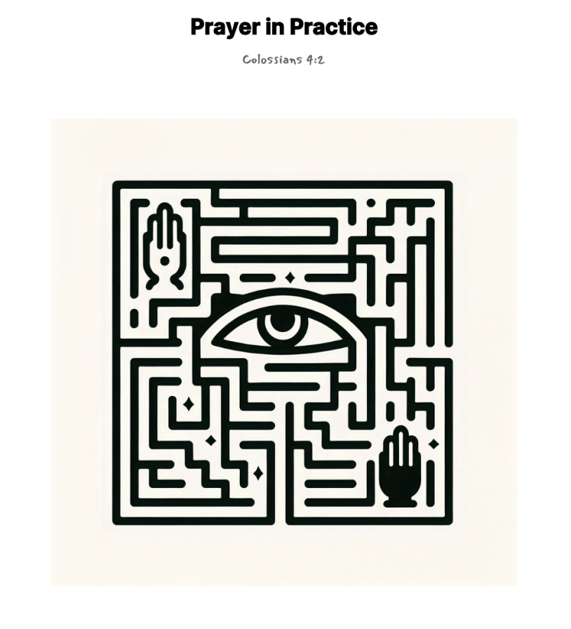 Prayer in Practice maze